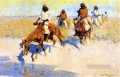 Piscina en el desierto Frederic Remington vaquero